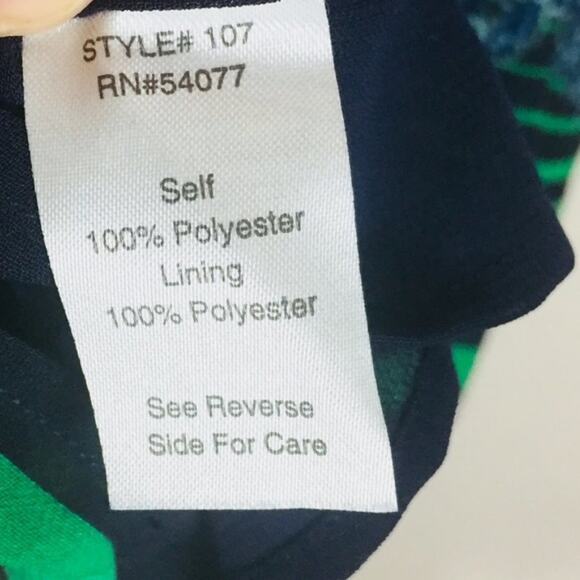 CABI Navy Tunic Cami Tank XS Diamond Print Office Business Work $68 Stripe Green - Picture 7 of 7